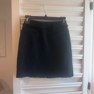 H&M black tweed mini skirt